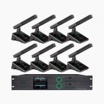 LAX UM-M180F 一拖八無線雙振膜會議話筒